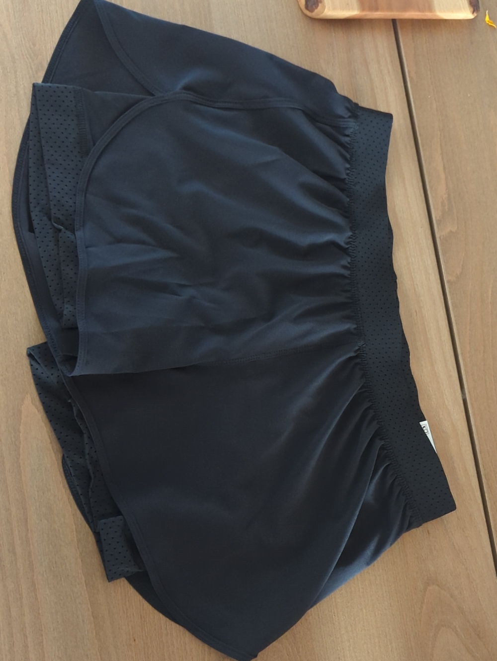 Decathalon Black Performance Shorts with Under Short